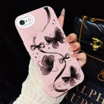 Custodia ibrida PC TPU con farfalle per iPhone 8 Plus 7 Plus