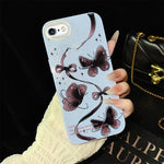 Custodia ibrida PC TPU con farfalle per iPhone 8 Plus 7 Plus
