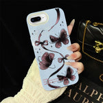 Custodia ibrida PC TPU con farfalle per iPhone 8 Plus 7 Plus
