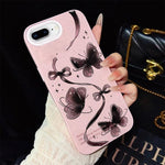Custodia ibrida PC TPU con farfalle per iPhone 8 Plus 7 Plus