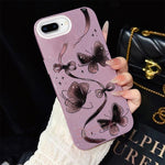 Custodia ibrida PC TPU con farfalle per iPhone 8 Plus 7 Plus