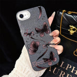 Custodia ibrida PC TPU con motivo farfalle per iPhone 15