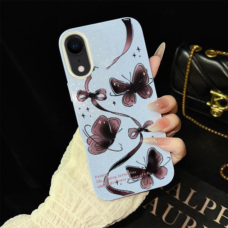 Custodia ibrida PC TPU con farfalle per smartphone compatibili