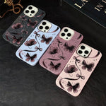 Custodia ibrida PC TPU con farfalle per smartphone compatibili