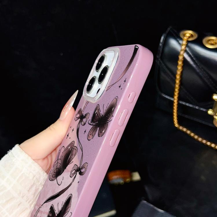 Custodia ibrida PC TPU con farfalle per iPhone 8 Plus 7 Plus