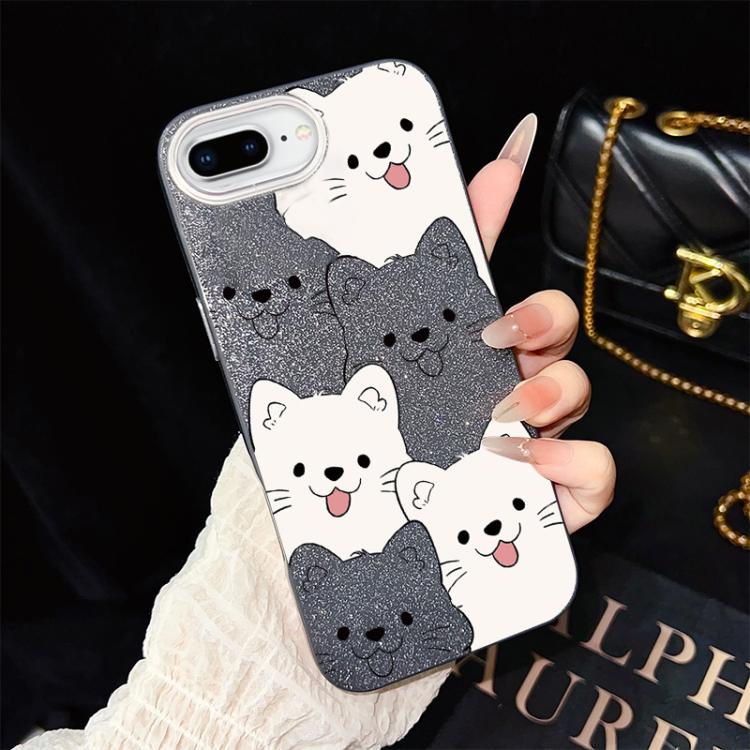 Custodia ibrida PC TPU con motivo cucciolo per iPhone 8 Plus