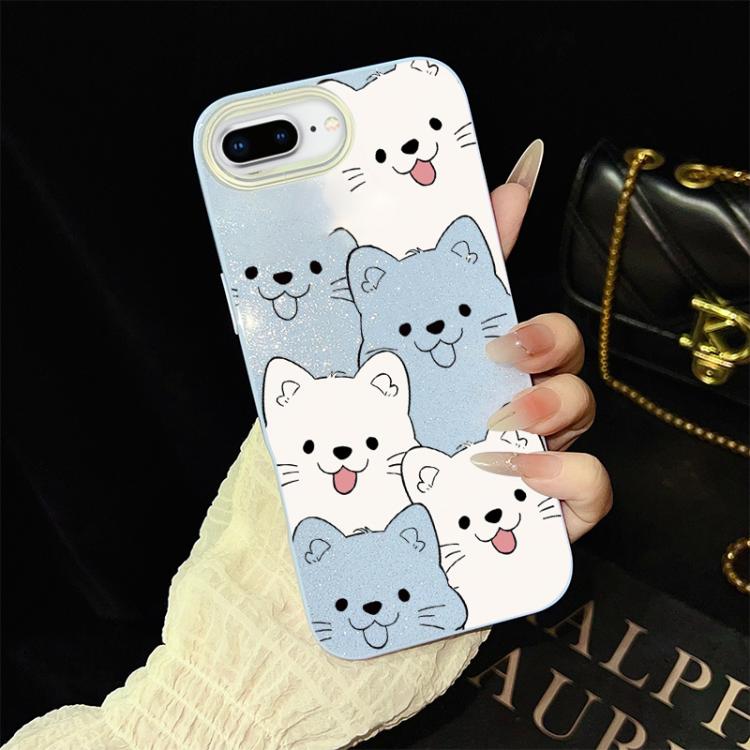 Custodia ibrida PC TPU con motivo cucciolo per iPhone 8 Plus