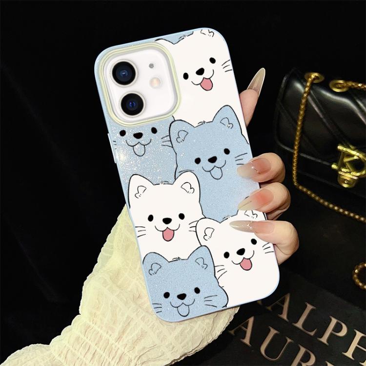 Custodia ibrida PC e TPU con motivo cucciolo per iPhone