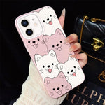 Custodia ibrida PC e TPU con motivo cucciolo per iPhone