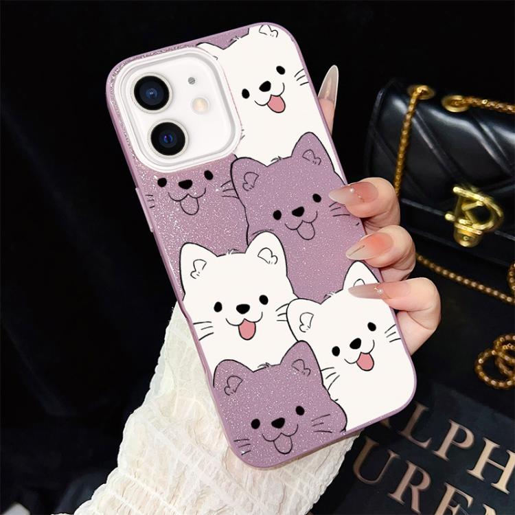 Custodia ibrida PC e TPU con motivo cucciolo per iPhone
