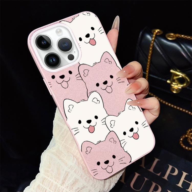Custodia ibrida PC e TPU con motivo cucciolo per iPhone
