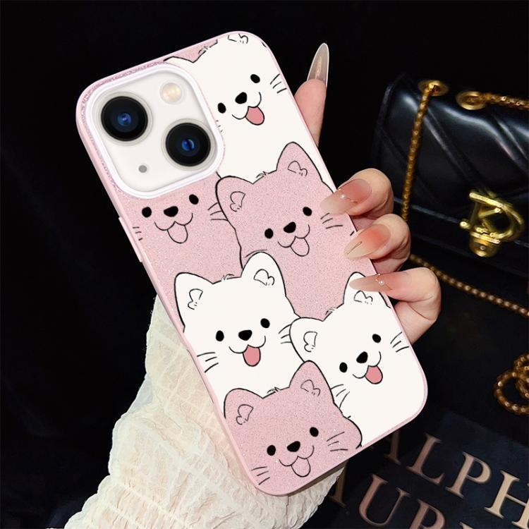 Custodia ibrida PC e TPU con motivo cucciolo per iPhone
