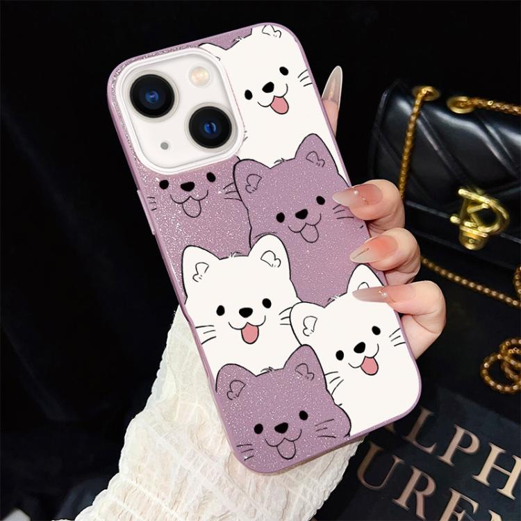 Custodia ibrida PC e TPU con motivo cucciolo per iPhone