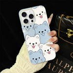 Custodia ibrida PC TPU con motivo cucciolo per iPhone