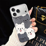 Custodia ibrida PC TPU con motivo cucciolo per iPhone