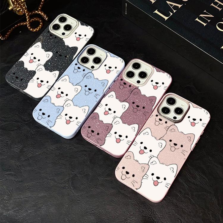 Custodia ibrida PC TPU con motivo cucciolo per iPhone