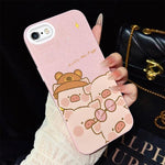 Custodia ibrida PC TPU con glitter per iPhone 8 Plus 7 Plus