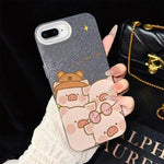 Custodia ibrida PC TPU con glitter per iPhone 8 Plus 7 Plus