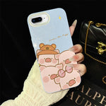 Custodia ibrida PC TPU con glitter per iPhone 8 Plus 7 Plus