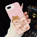 Custodia ibrida PC TPU con glitter per iPhone 8 Plus 7 Plus