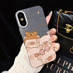 Custodia ibrida PC TPU con glitter per iPhone 11 Pro Max