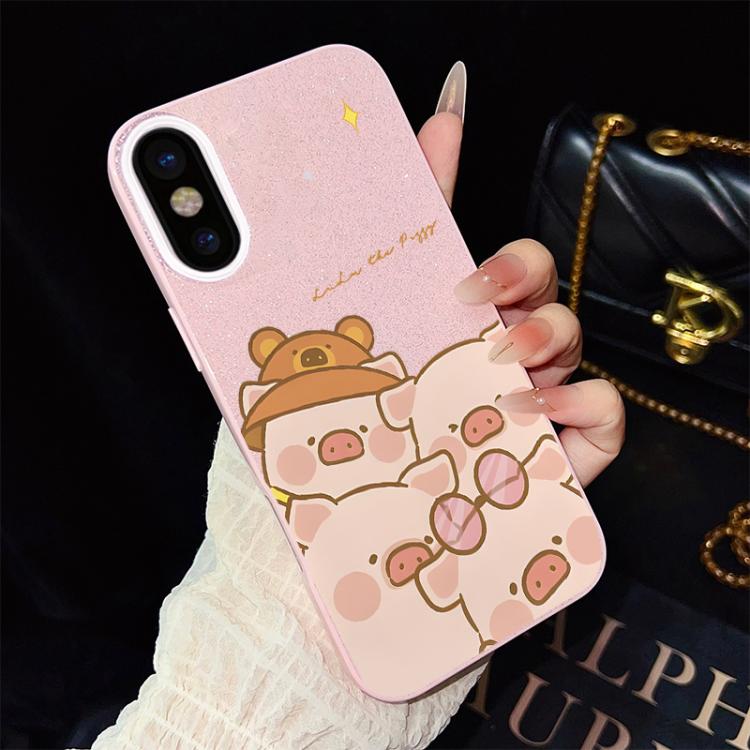 Custodia ibrida PC TPU con glitter per iPhone 11 Pro Max