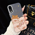 Custodia ibrida PC TPU con glitter per iPhone 11 Pro Max