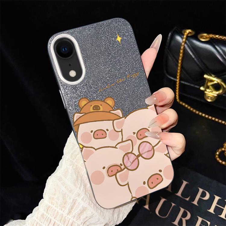 Custodia ibrida PC TPU con glitter per iPhone 11 Pro Max