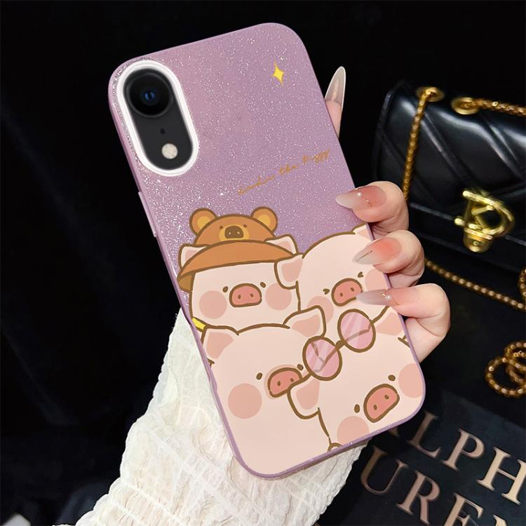 Custodia ibrida PC TPU con glitter per iPhone 11 Pro Max