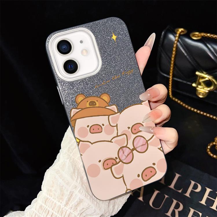Custodia ibrida PC TPU con glitter per iPhone 11 Pro Max