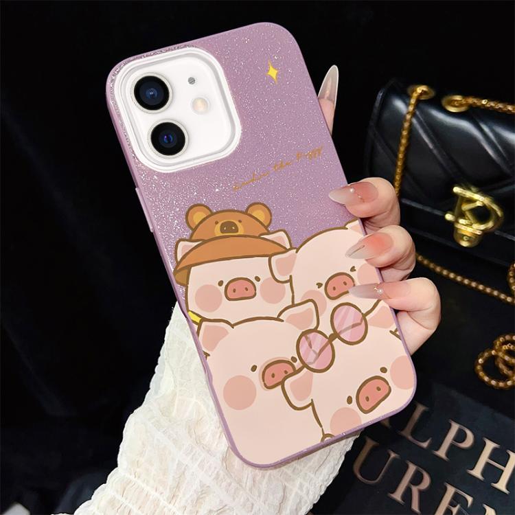 Custodia ibrida PC TPU con glitter per iPhone 11 Pro Max