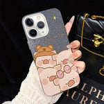 Custodia ibrida PC TPU con glitter per iPhone 11 Pro Max