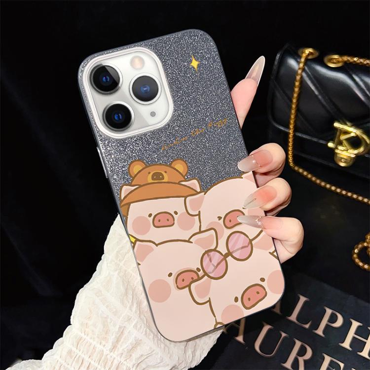 Custodia ibrida PC TPU con glitter per iPhone 11 Pro Max