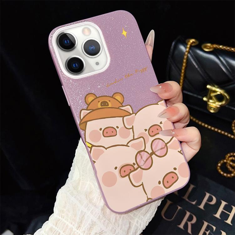 Custodia ibrida PC TPU con glitter per iPhone 11 Pro Max