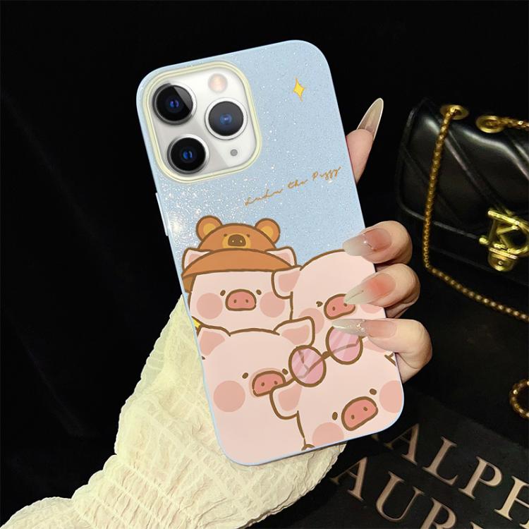 Custodia ibrida PC TPU con glitter per iPhone 11 Pro Max
