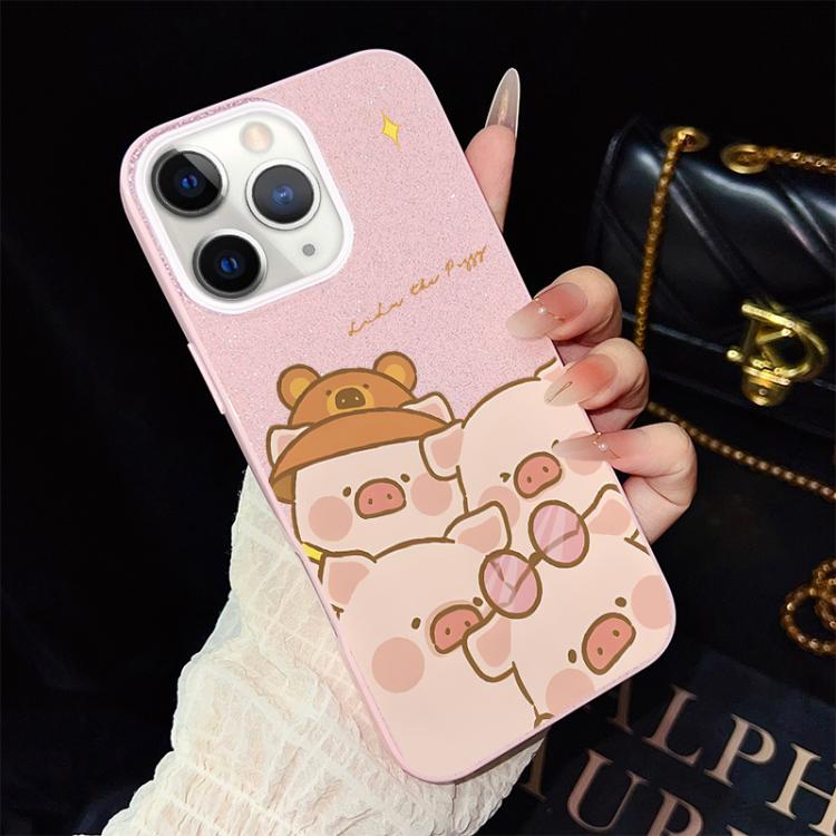 Custodia ibrida PC TPU con glitter per iPhone 11 Pro Max