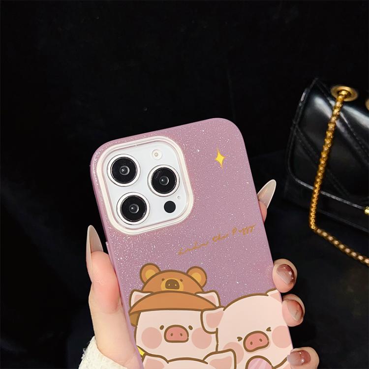 Custodia ibrida PC TPU con glitter per iPhone 11 Pro Max