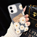 Custodia ibrida PC TPU con motivo crisantemo per iPhone