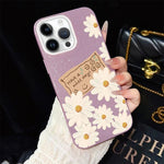 Custodia ibrida PC TPU con motivo crisantemo per iPhone