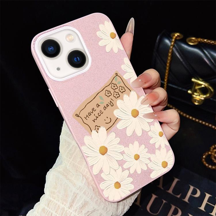 Custodia ibrida PC TPU con motivo crisantemo per iPhone