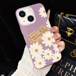 Custodia ibrida PC TPU con motivo crisantemo per iPhone