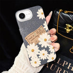 Custodia ibrida PC e TPU con motivo crisantemo per iPhone