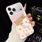 Custodia ibrida PC e TPU con motivo crisantemo per iPhone