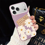 Custodia ibrida PC e TPU con motivo crisantemo per iPhone