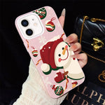 Custodia ibrida PC TPU glitter natalizia per iPhone