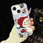 Custodia ibrida PC TPU glitter natalizia per iPhone