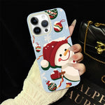 Custodia ibrida PC TPU glitter natalizia per iPhone