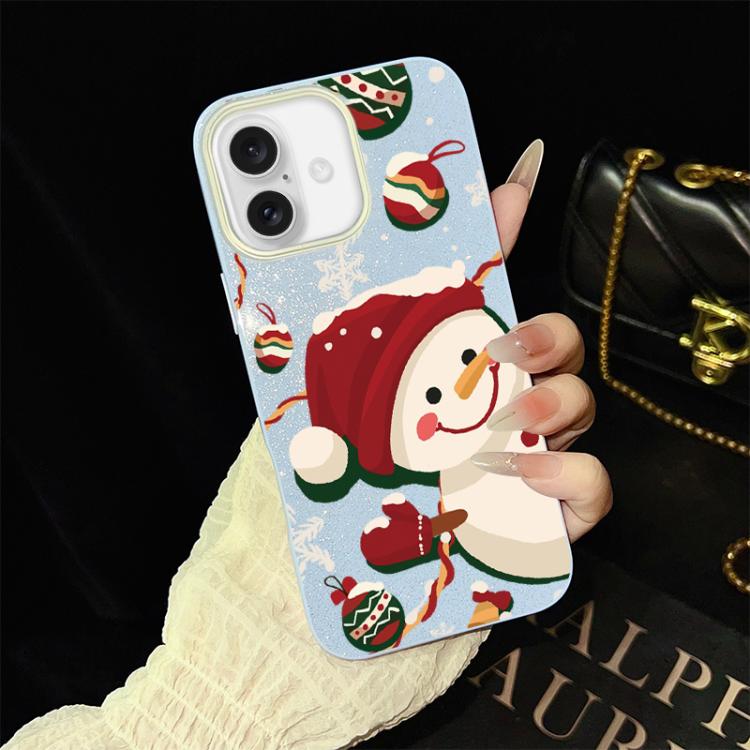 Custodia ibrida glitter natalizia per iPhone 16e e 17e