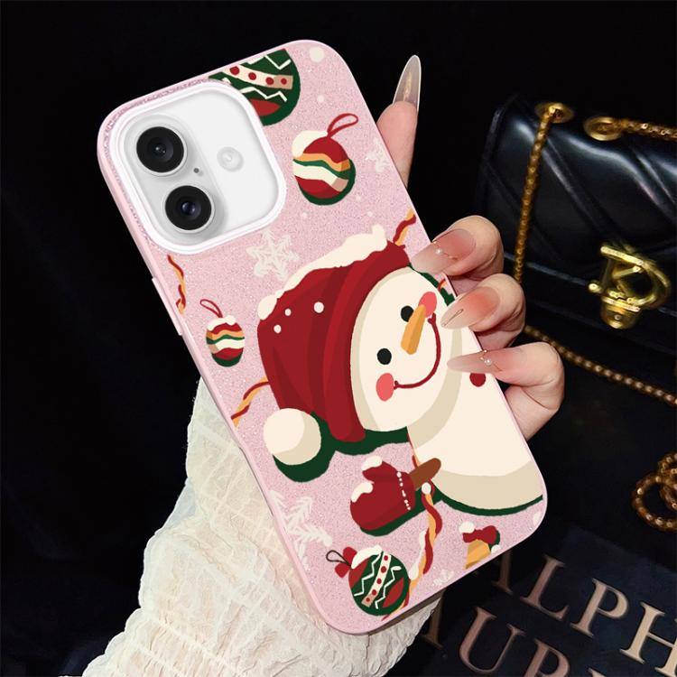 Custodia ibrida glitter natalizia per iPhone 16e e 17e