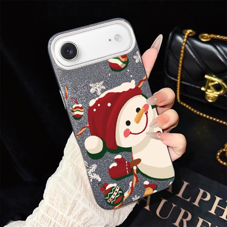 Custodia ibrida glitter natalizia per iPhone 16e e 17e